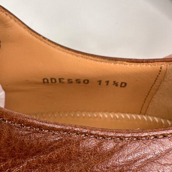 Dino Monti Mens Medium Brown Leather Derby Shoes Size 11.5 M - Picture 7 of 7